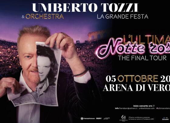 UMBERTO TOZZI, il 23 maggio a Napoli al Teatro Augusteo